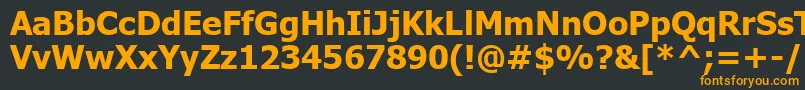 Tahomabd Font – Orange Fonts on Black Background