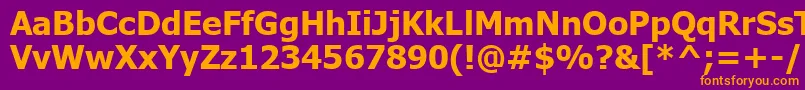 Tahomabd Font – Orange Fonts on Purple Background