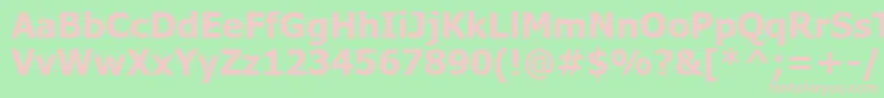 Tahomabd Font – Pink Fonts on Green Background