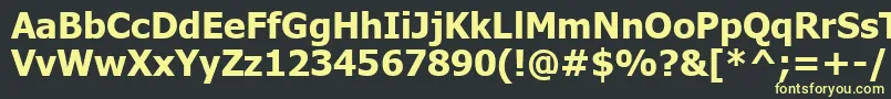 Tahomabd Font – Yellow Fonts on Black Background