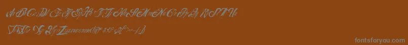 Fonte Nuevoyork – fontes cinzas em um fundo marrom