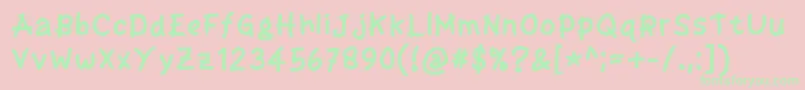 Telo Font – Green Fonts on Pink Background