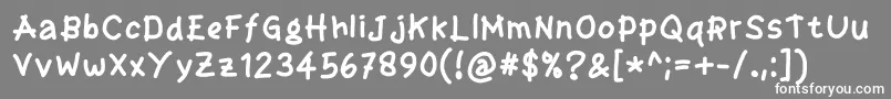 フォントTelo – 灰色の背景に白い文字