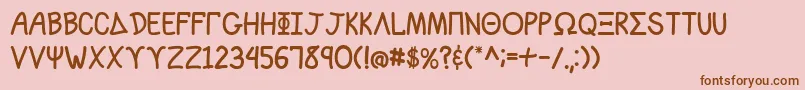 Шрифт SororityLane – коричневые шрифты на розовом фоне
