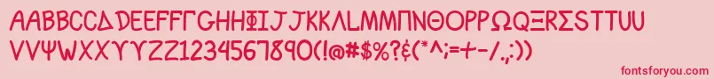 SororityLane Font – Red Fonts on Pink Background