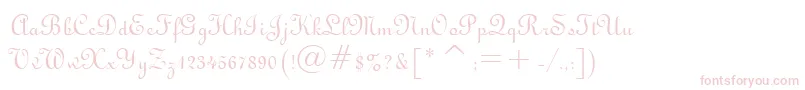 TypoUprightBt Font – Pink Fonts on White Background
