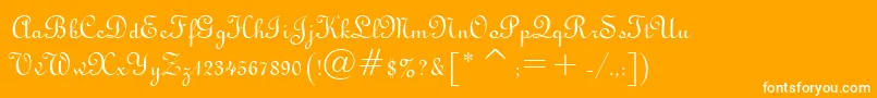 TypoUprightBt Font – White Fonts on Orange Background
