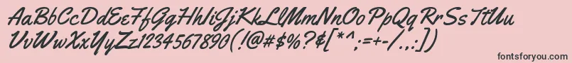 YellowtailRegular Font – Black Fonts on Pink Background