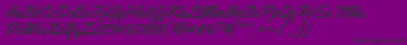 YellowtailRegular Font – Black Fonts on Purple Background