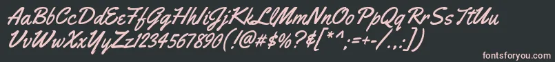 YellowtailRegular Font – Pink Fonts on Black Background