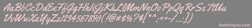 YellowtailRegular Font – Pink Fonts on Gray Background