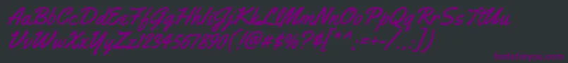 YellowtailRegular Font – Purple Fonts on Black Background