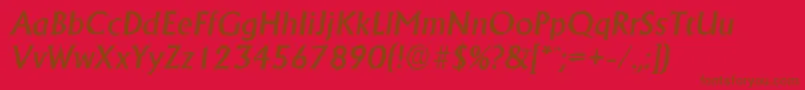 AdelonantiqueMediumItalic Font – Brown Fonts on Red Background