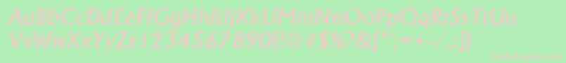 AdelonantiqueMediumItalic Font – Pink Fonts on Green Background