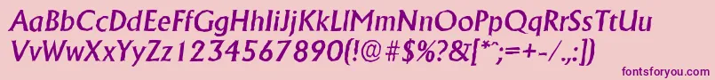 AdelonantiqueMediumItalic Font – Purple Fonts on Pink Background