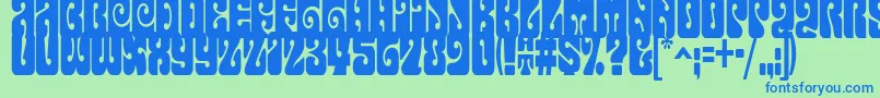 Terpsichora Font – Blue Fonts on Green Background