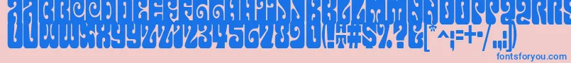 Terpsichora Font – Blue Fonts on Pink Background