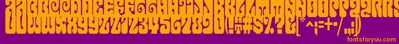 Terpsichora Font – Orange Fonts on Purple Background