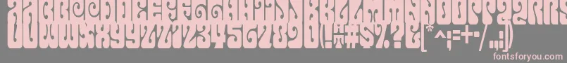 Terpsichora-Schriftart – Rosa Schriften auf grauem Hintergrund