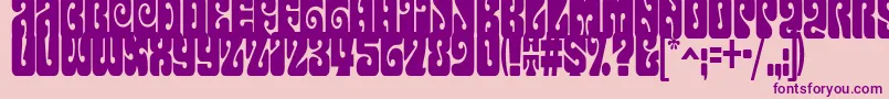 Terpsichora Font – Purple Fonts on Pink Background