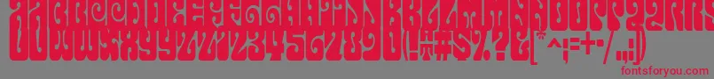 Terpsichora Font – Red Fonts on Gray Background