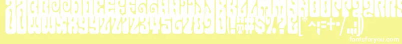 Terpsichora Font – White Fonts on Yellow Background