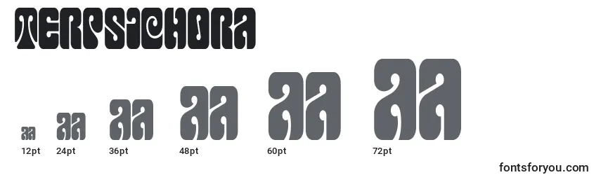Terpsichora Font Sizes