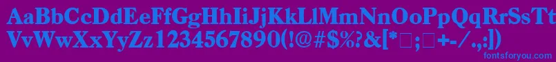 DendroDisplaySsi Font – Blue Fonts on Purple Background