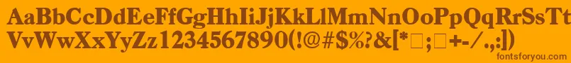DendroDisplaySsi Font – Brown Fonts on Orange Background