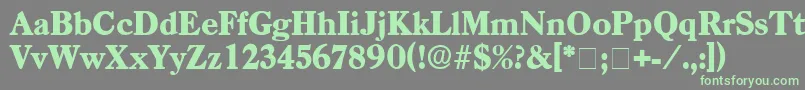 Шрифт DendroDisplaySsi – зелёные шрифты на сером фоне