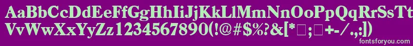 DendroDisplaySsi Font – Green Fonts on Purple Background