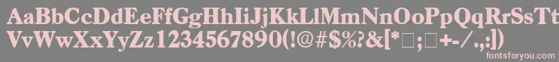 DendroDisplaySsi-fontti – vaaleanpunaiset fontit harmaalla taustalla