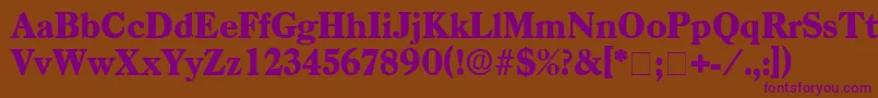 Шрифт DendroDisplaySsi – фиолетовые шрифты на коричневом фоне
