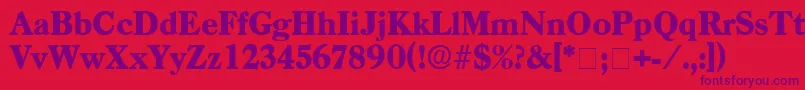DendroDisplaySsi Font – Purple Fonts on Red Background