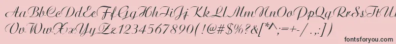 ArtisticRegular Font – Black Fonts on Pink Background