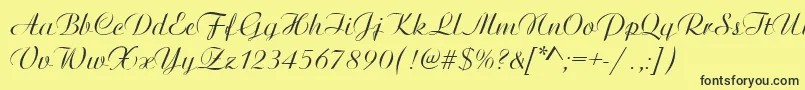 ArtisticRegular Font – Black Fonts on Yellow Background