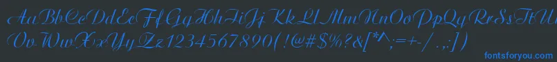 ArtisticRegular Font – Blue Fonts on Black Background