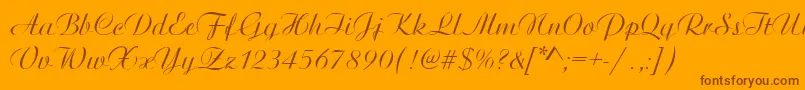 ArtisticRegular Font – Brown Fonts on Orange Background