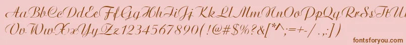 ArtisticRegular Font – Brown Fonts on Pink Background