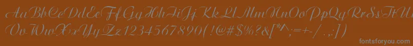 ArtisticRegular Font – Gray Fonts on Brown Background