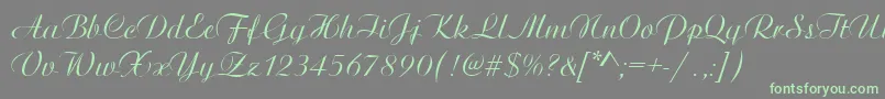 ArtisticRegular Font – Green Fonts on Gray Background