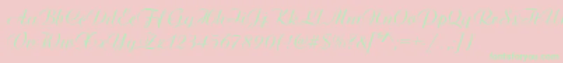 ArtisticRegular Font – Green Fonts on Pink Background