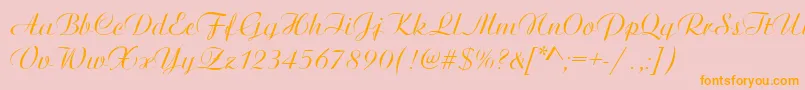 ArtisticRegular Font – Orange Fonts on Pink Background