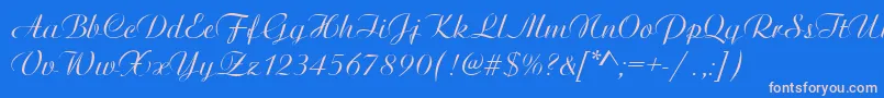 ArtisticRegular Font – Pink Fonts on Blue Background