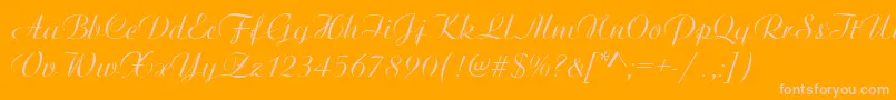 ArtisticRegular Font – Pink Fonts on Orange Background