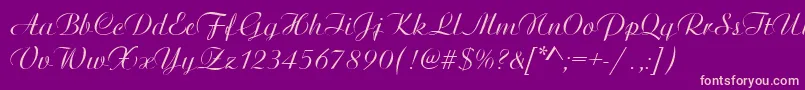 ArtisticRegular Font – Pink Fonts on Purple Background
