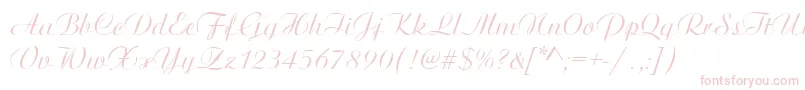 ArtisticRegular Font – Pink Fonts on White Background