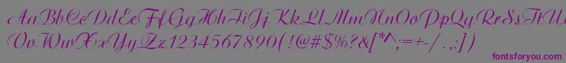 ArtisticRegular Font – Purple Fonts on Gray Background