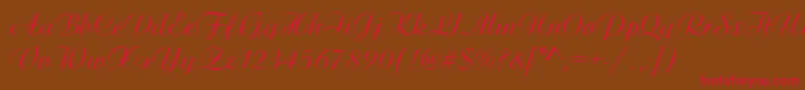 ArtisticRegular Font – Red Fonts on Brown Background