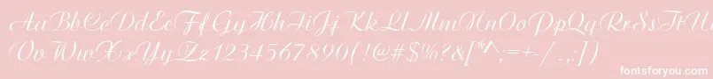 ArtisticRegular Font – White Fonts on Pink Background